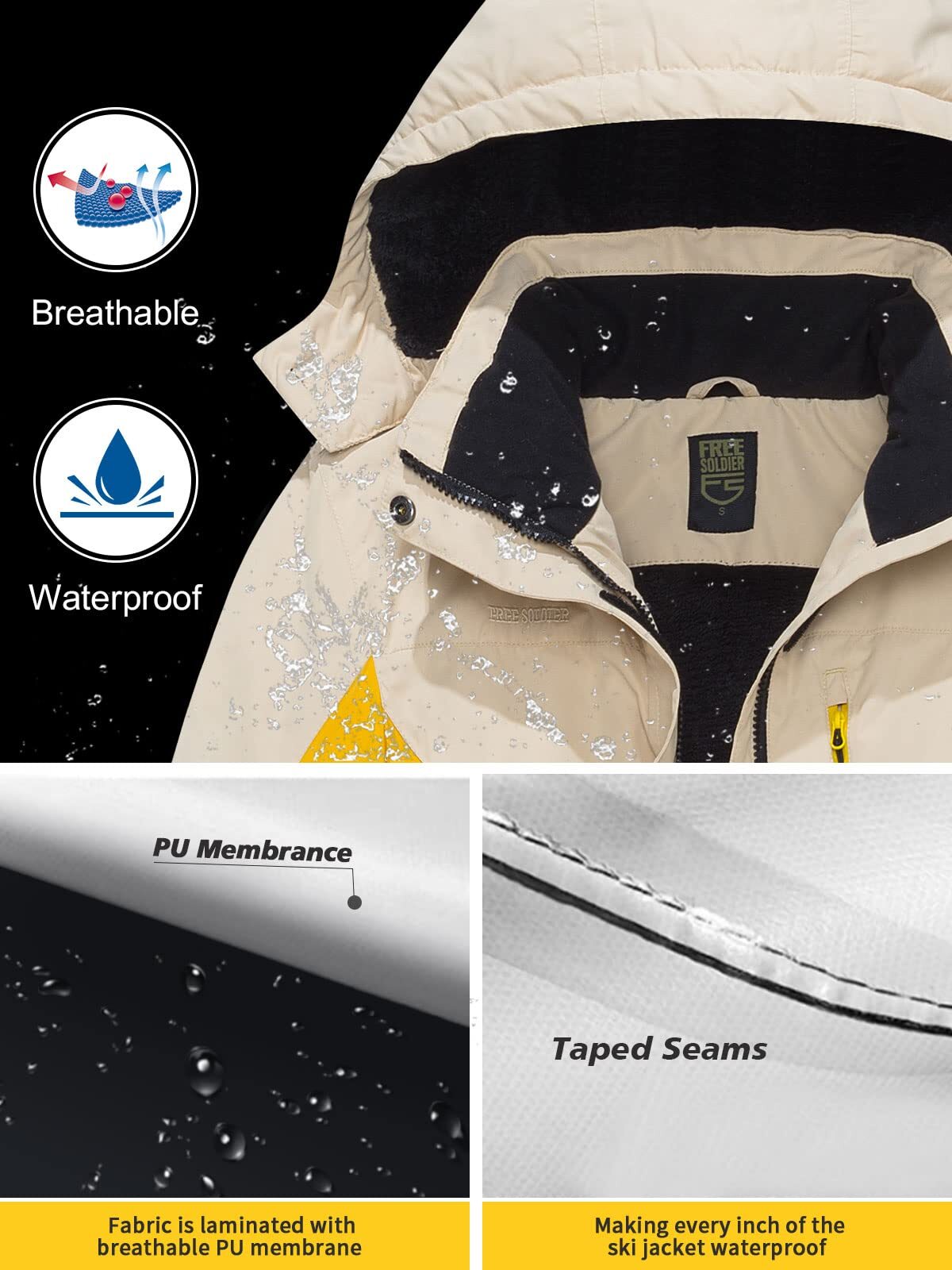 ETHEREAL Women's Waterproof Ski Snow Jacket