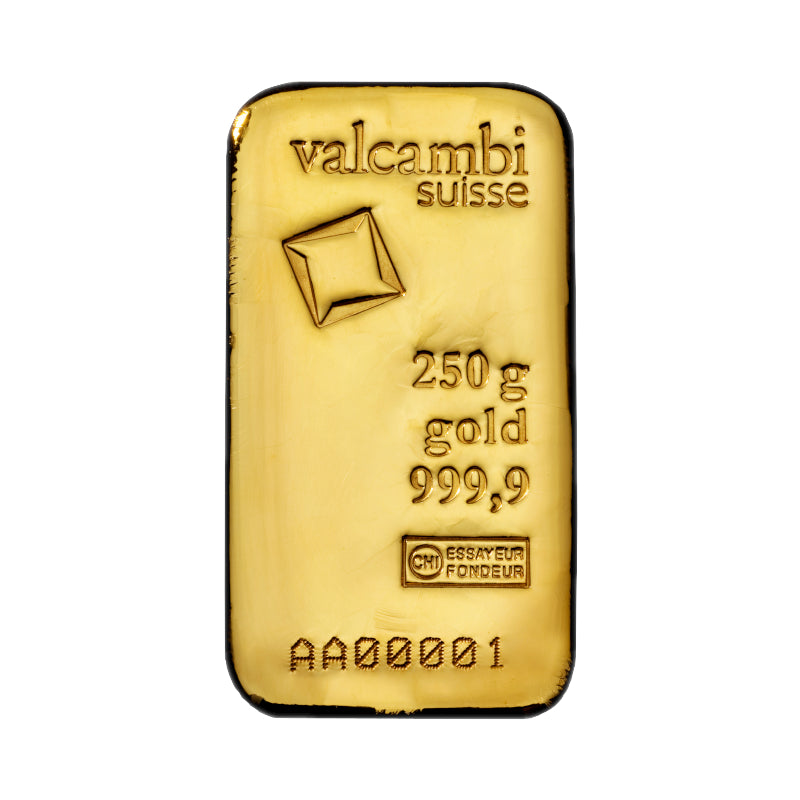 250 g Valcambi Gold Bar Au 999,9