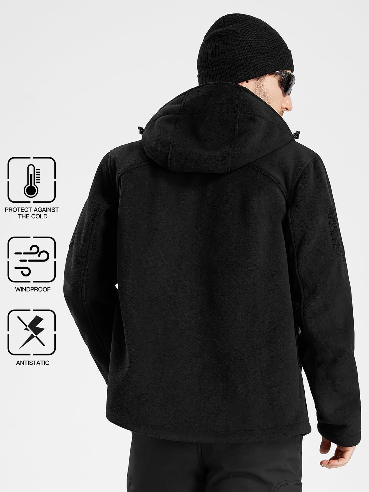 ARES Men's Tactical Fleece Zip-up Hoodie