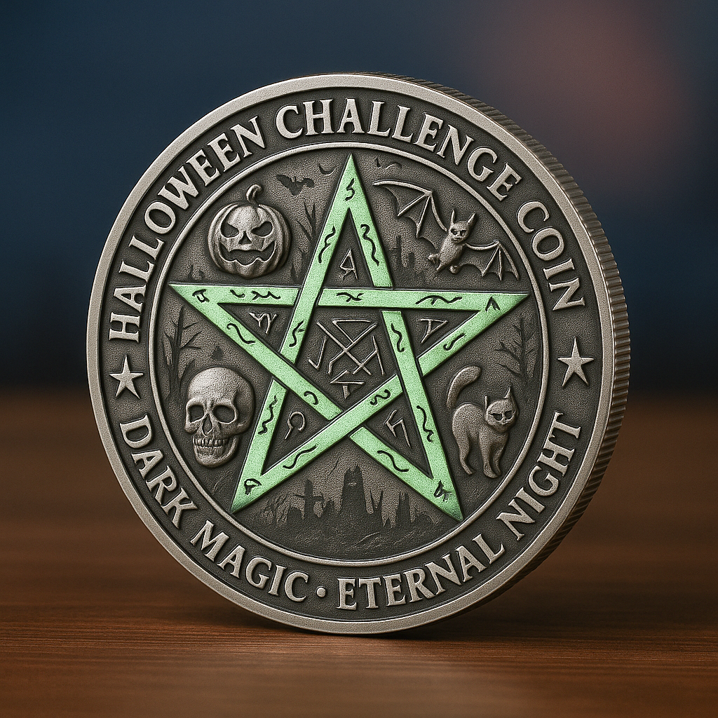 ⚠️Only a Few Left -Halloween Witch Challenge Coin – Trick or Treat 2025 5377