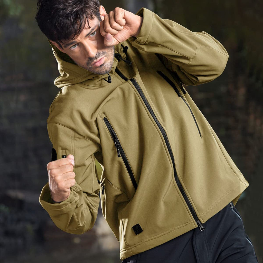 SHARKSKIN Men’s Warm Waterproof Softshell Tactical Hiking Jacket