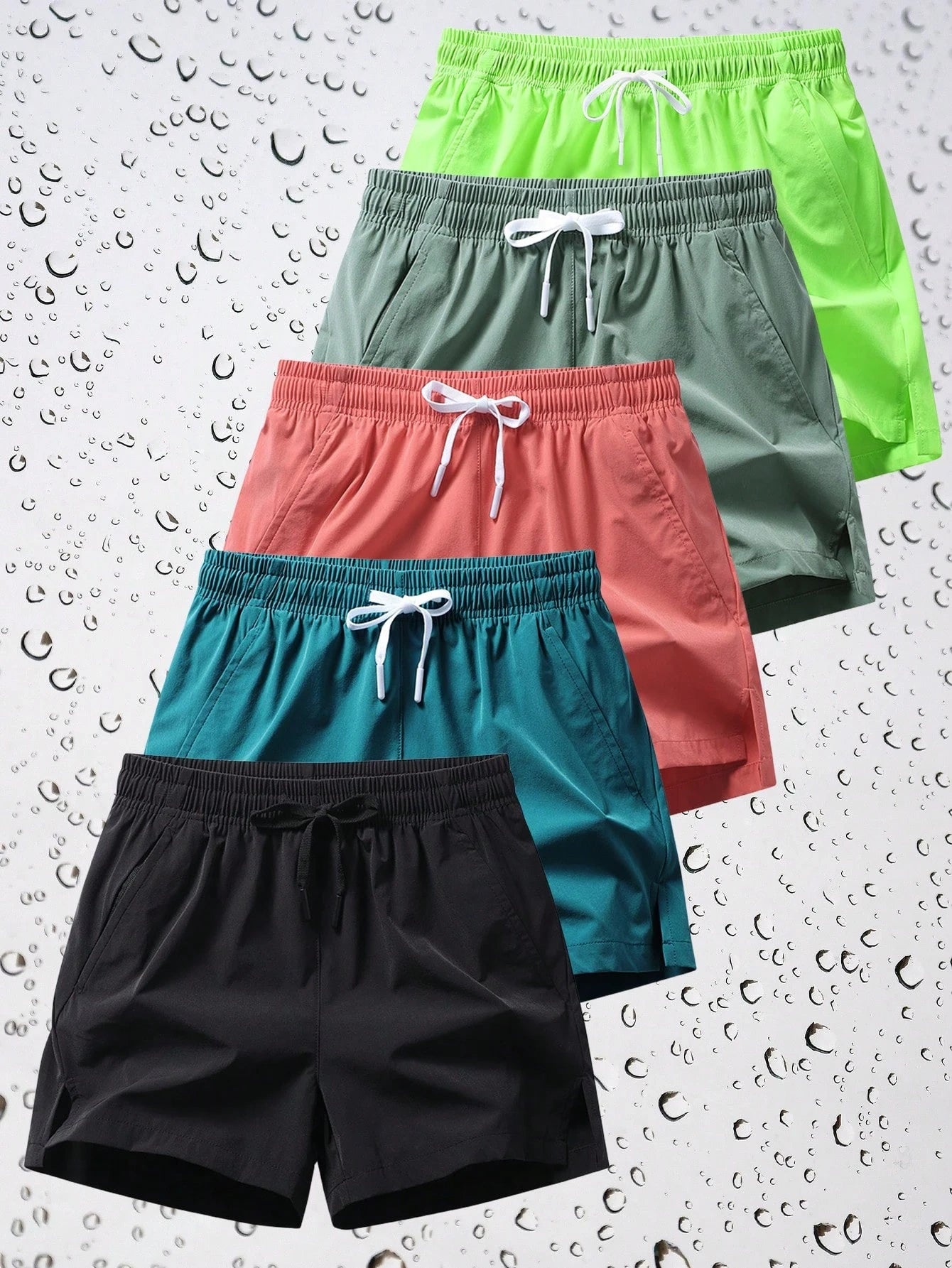 5 Pack Men & Women Drawstring Waist Shorts