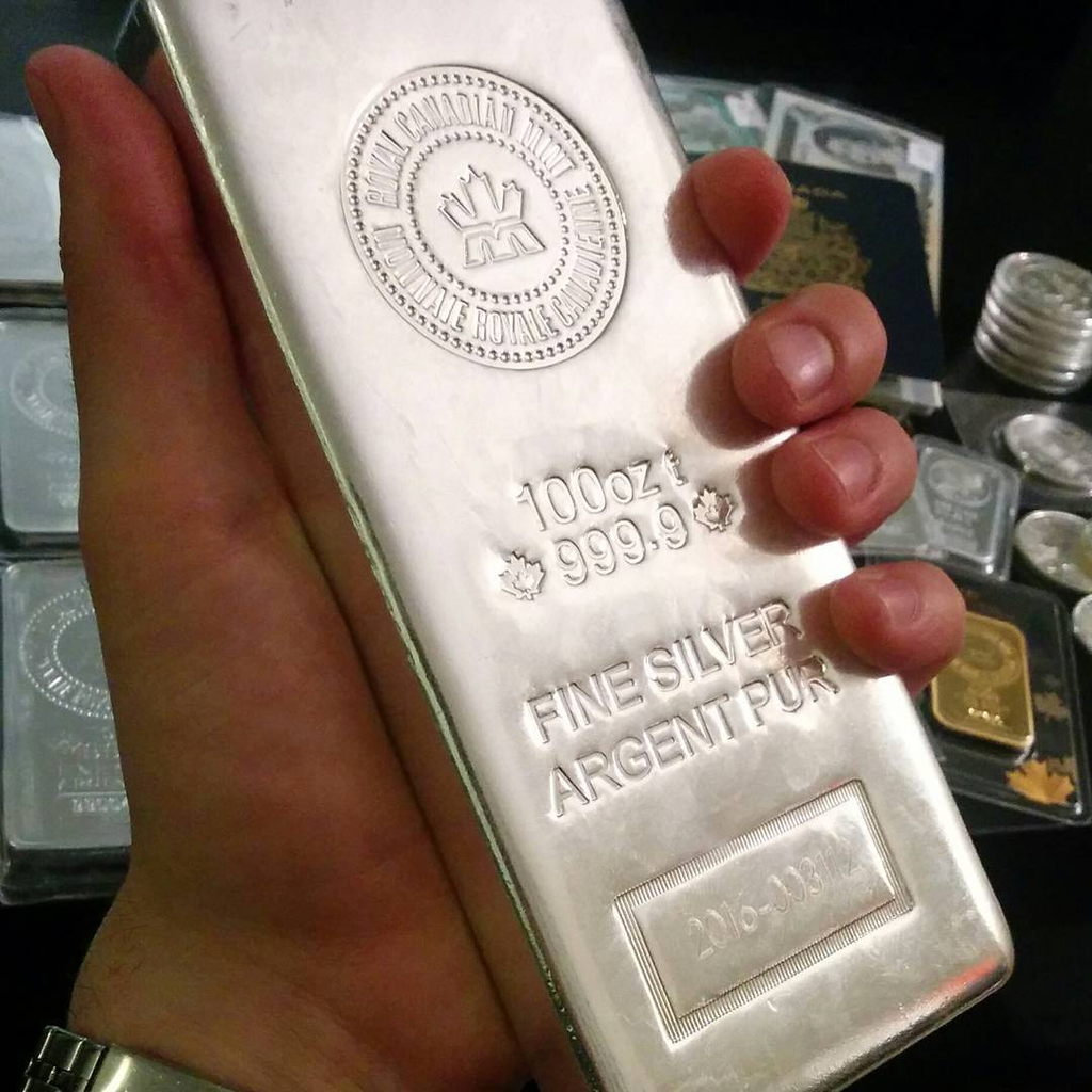 100 oz Silver Bar | Royal Canadian Mint