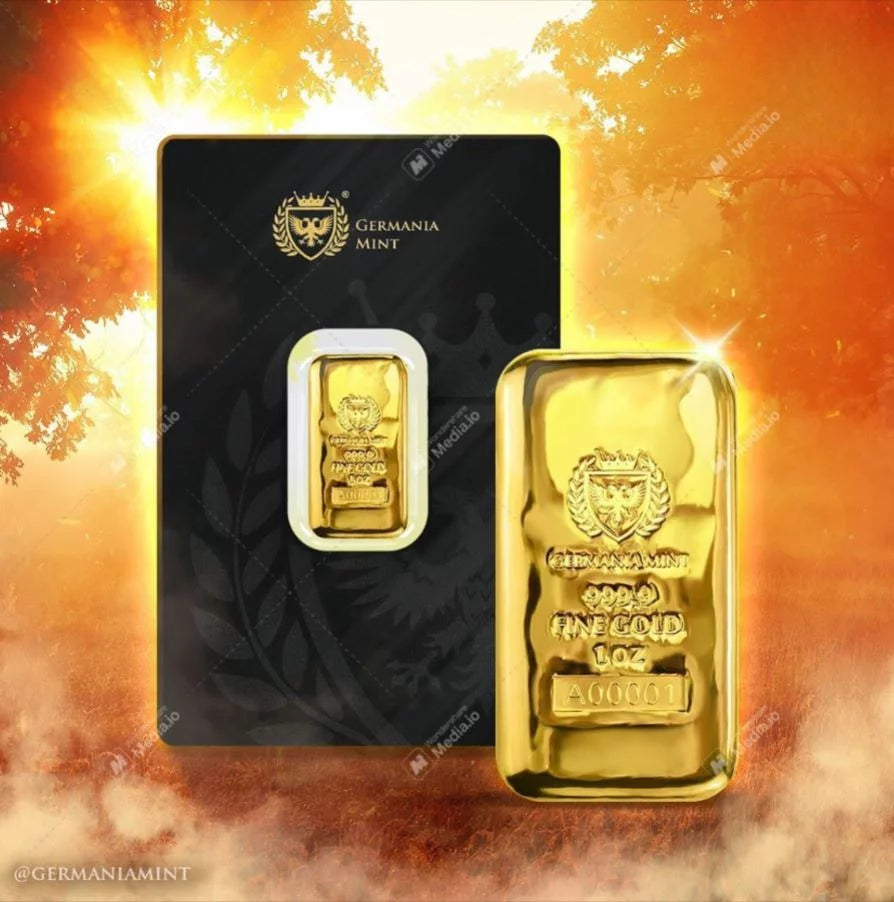 Germania Mint Gold Cast Bar 1oz