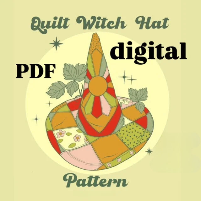 DIGITAL ☾ Quilt Witch Hat Pattern ☾ 663e