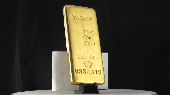 Metalor 1Kg Cast Gold Bar