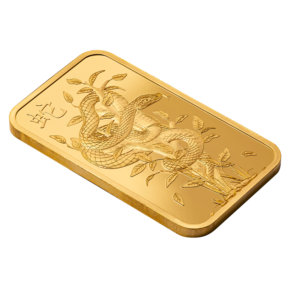 2025 1 oz PAMP Suisse Lunar White Snake Gold Bar (in Assay)