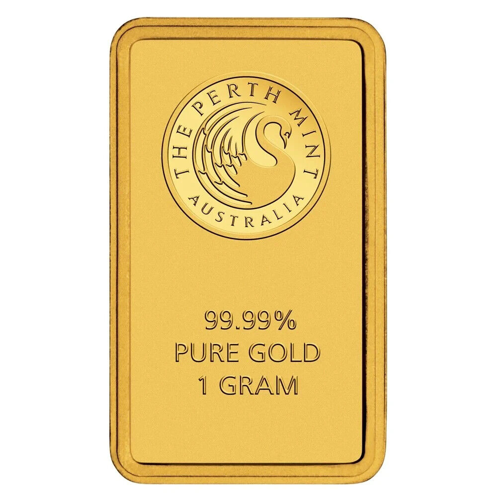 Perth Mint Kangaroo 1g Gold Minted Bar "Investment Grade"