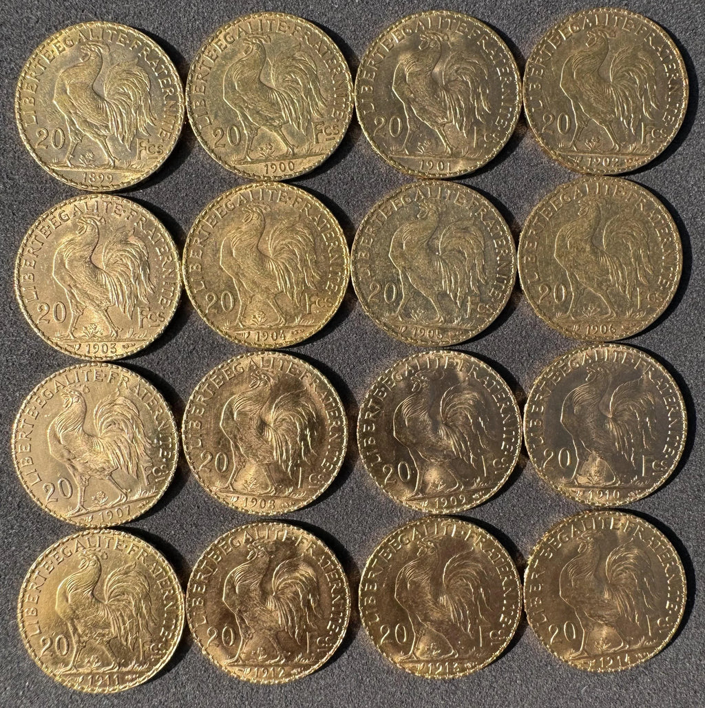France Gold 20 Francs French Rooster Coin (1899-1914)