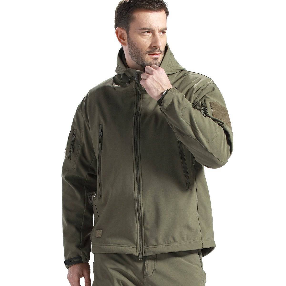 SHARKSKIN Men’s Warm Waterproof Softshell Tactical Hiking Jacket