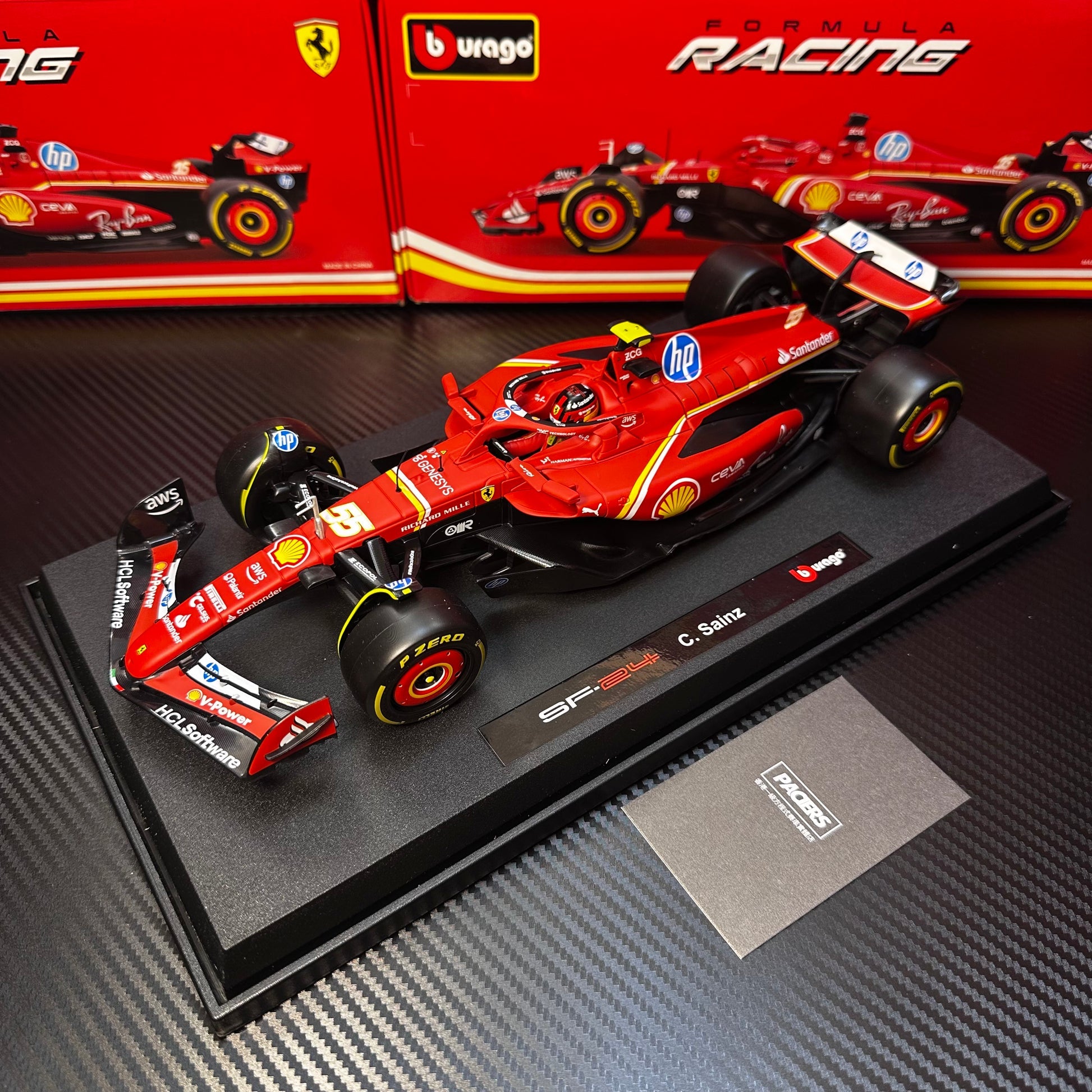1:18 Formula 2024 SF-24 Simulation Alloy F1 Racing Car Model