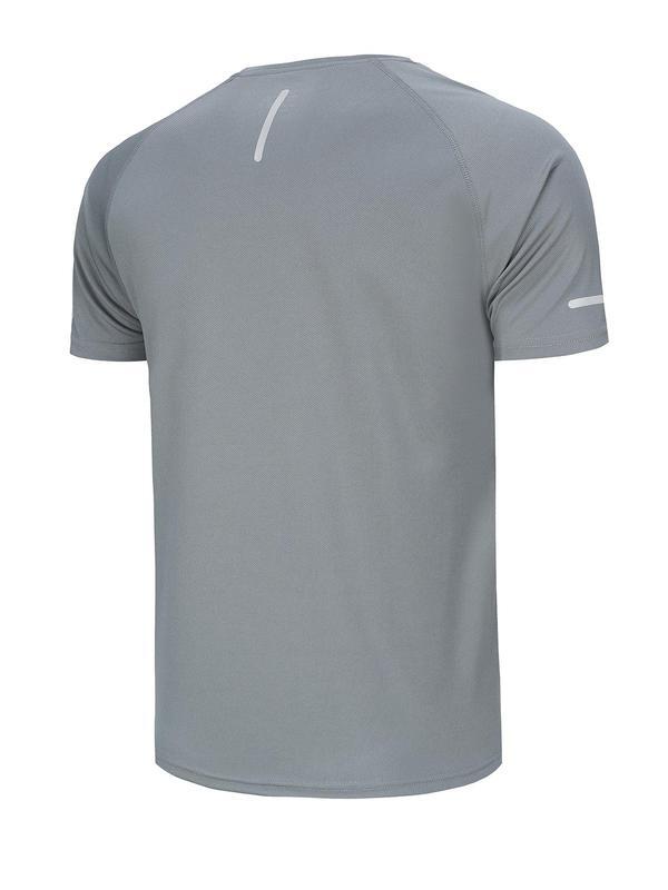 5 Pack Men's solid color round neck sports breathable quick-drying T-shirt, Clearance Items 2025