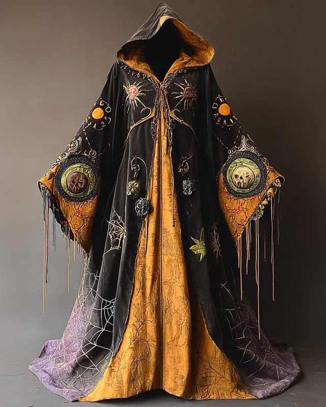 Fashion Patchwork Contrast Color Cape 897b