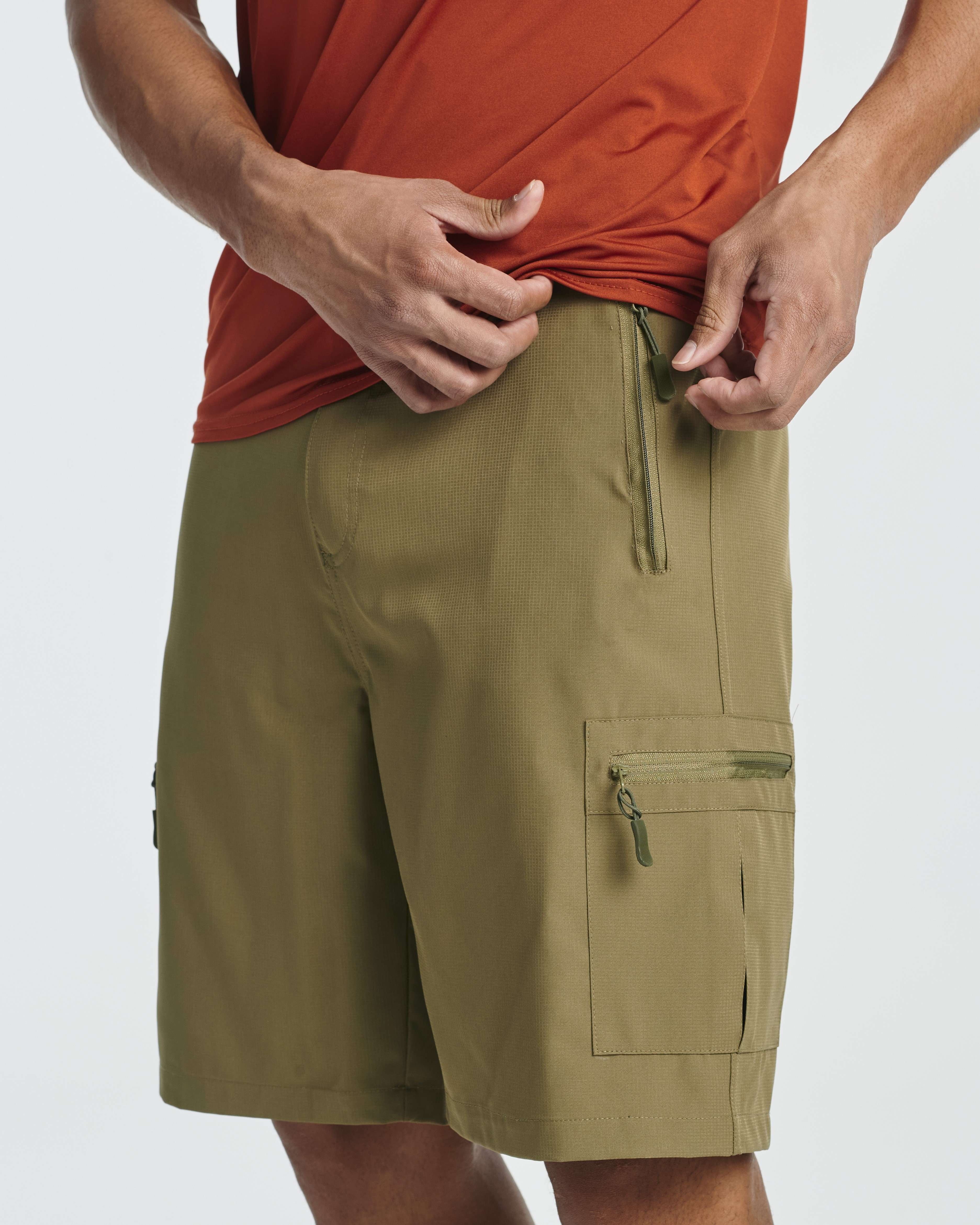 2 & 3 Pack: Men's Hiking Cargo Shorts Fishing Outdoor Tactical Travel Camping Casual Golf 5 Zipper Pockets