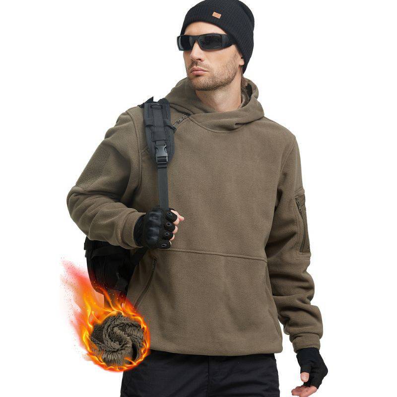 FIERCE Men's Fleece Tactical Pullover Hoodie