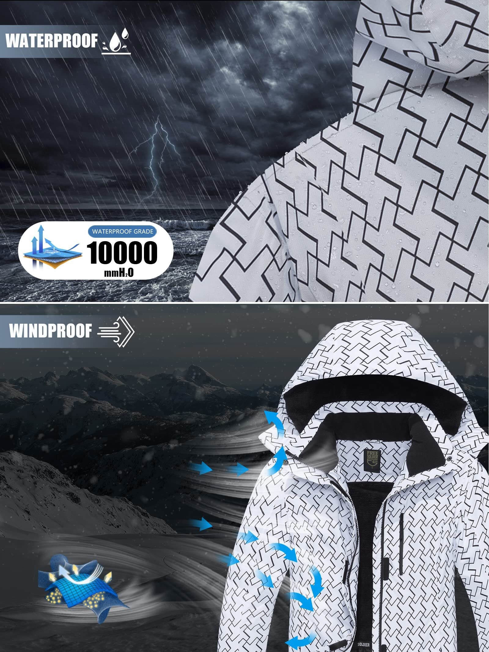 ETHEREAL Women's Waterproof Ski Snow Jacket