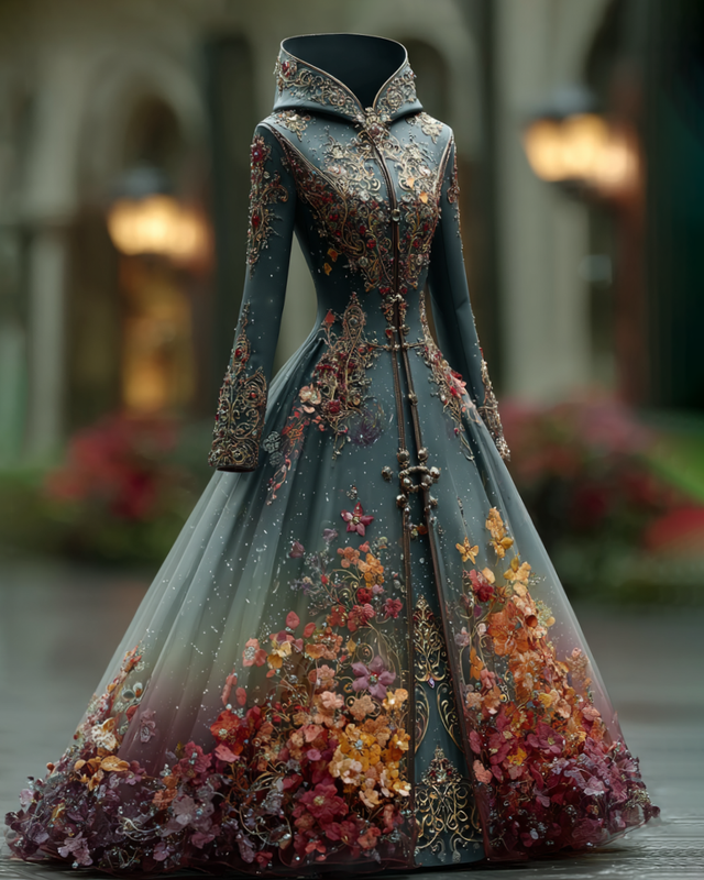 Mysterious and Gorgeous Slim Dark Style Dresss d5a3
