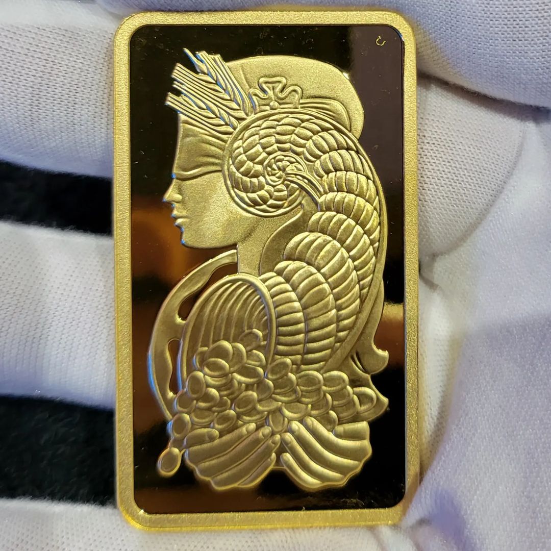 5 oz Gold Bar - PAMP Suisse Lady Fortuna Veriscan