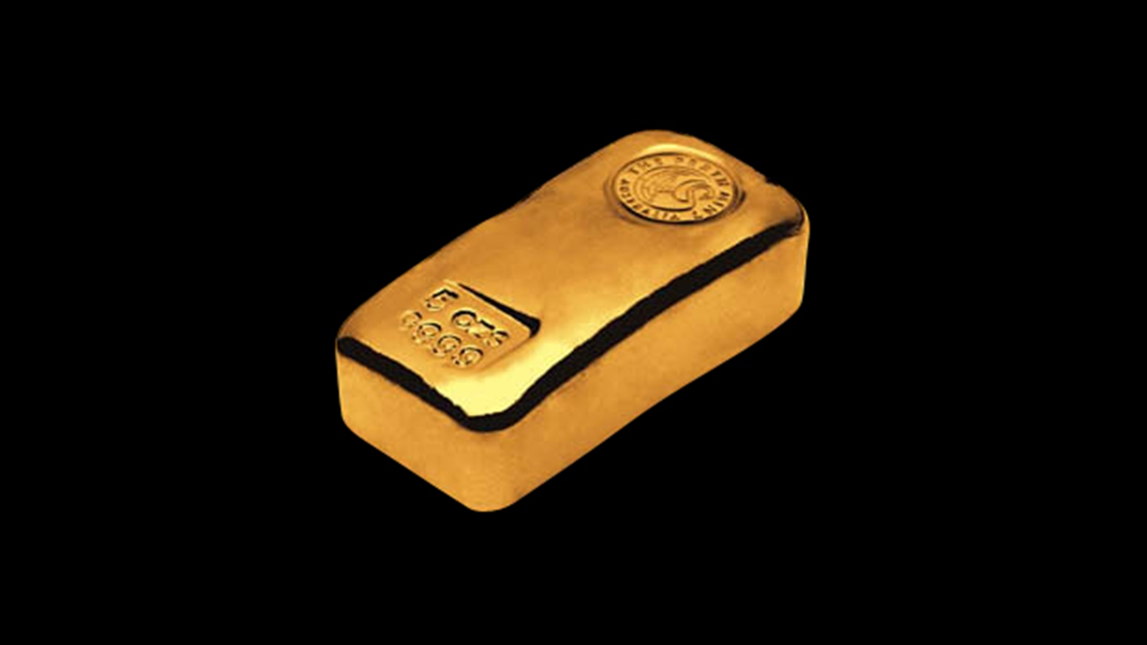 5oz Perth Mint 5oz Gold Cast Bar