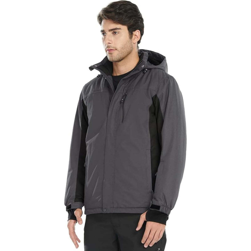 WHALE Men's Waterproof Warm Fleece Lined Ski Jacket