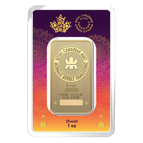 2024 1 oz. 99.99% Pure Gold Bar – Celebrate Diwali (Bullion)