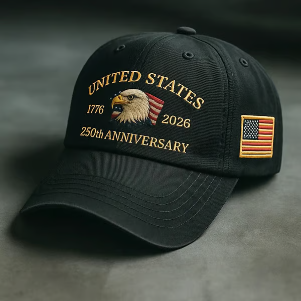🔥Eagle & Liberty – United States 250th Anniversary Embroidered Hat✨(Breathable & Lightweight Comfort & Unisex Fit)