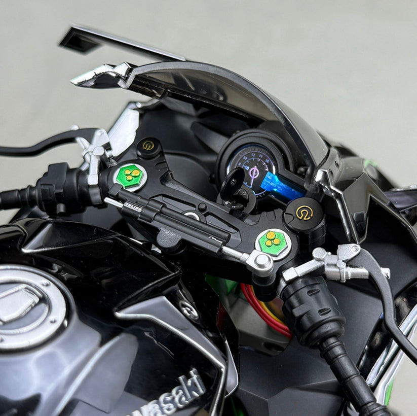H2R Motorcycle Model With Engine Startup, Throttle Control, And Exhaust Spray Simulation, Die-Cast Bike, Ideal Gift For Men