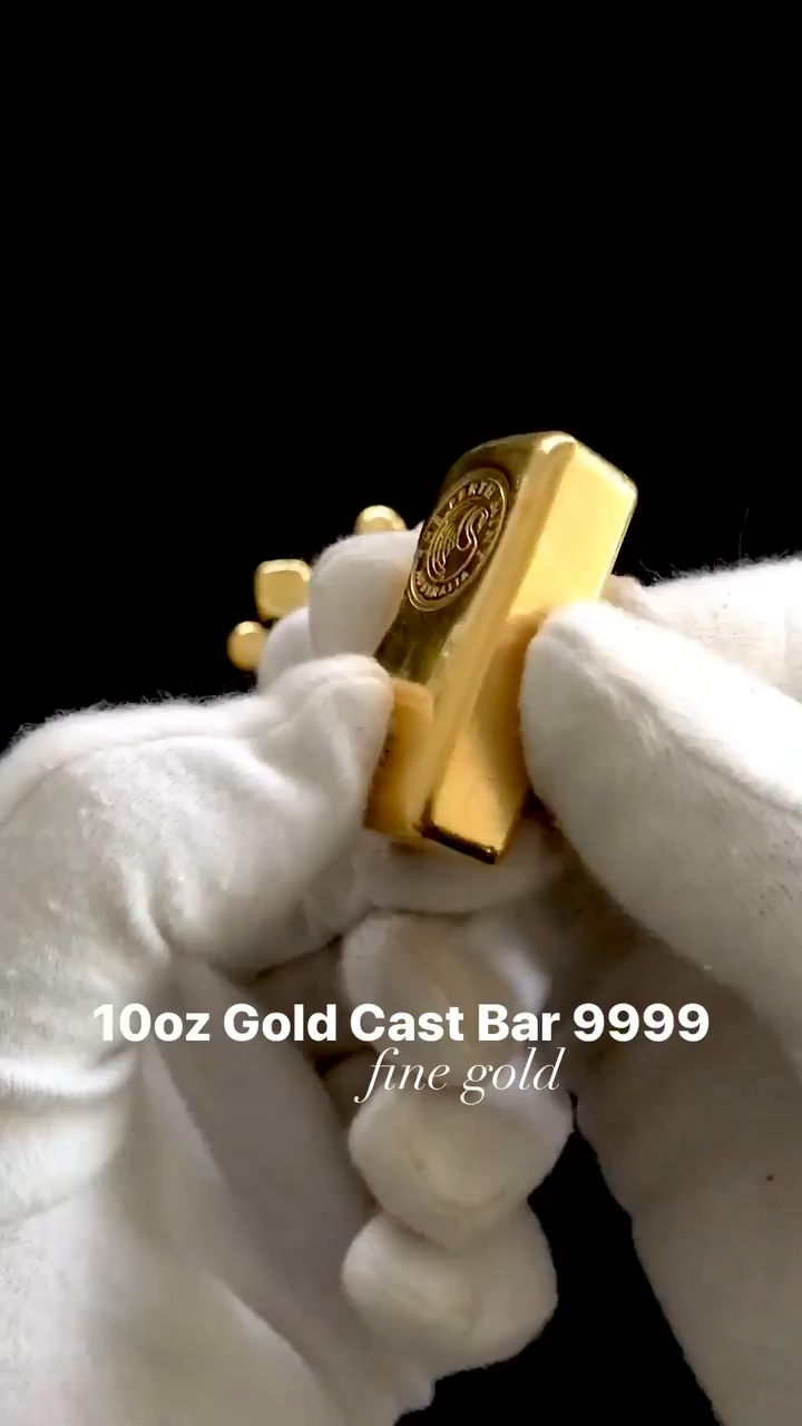 10oz Perth Mint Gold Bar 'Cast'