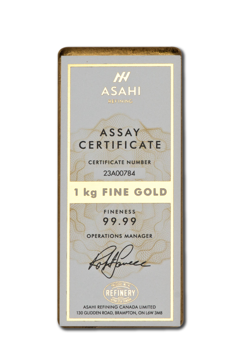 Asahi 1 Kilo Gold Bar