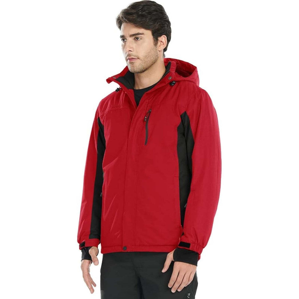 WHALE Men's Waterproof Warm Fleece Lined Ski Jacket