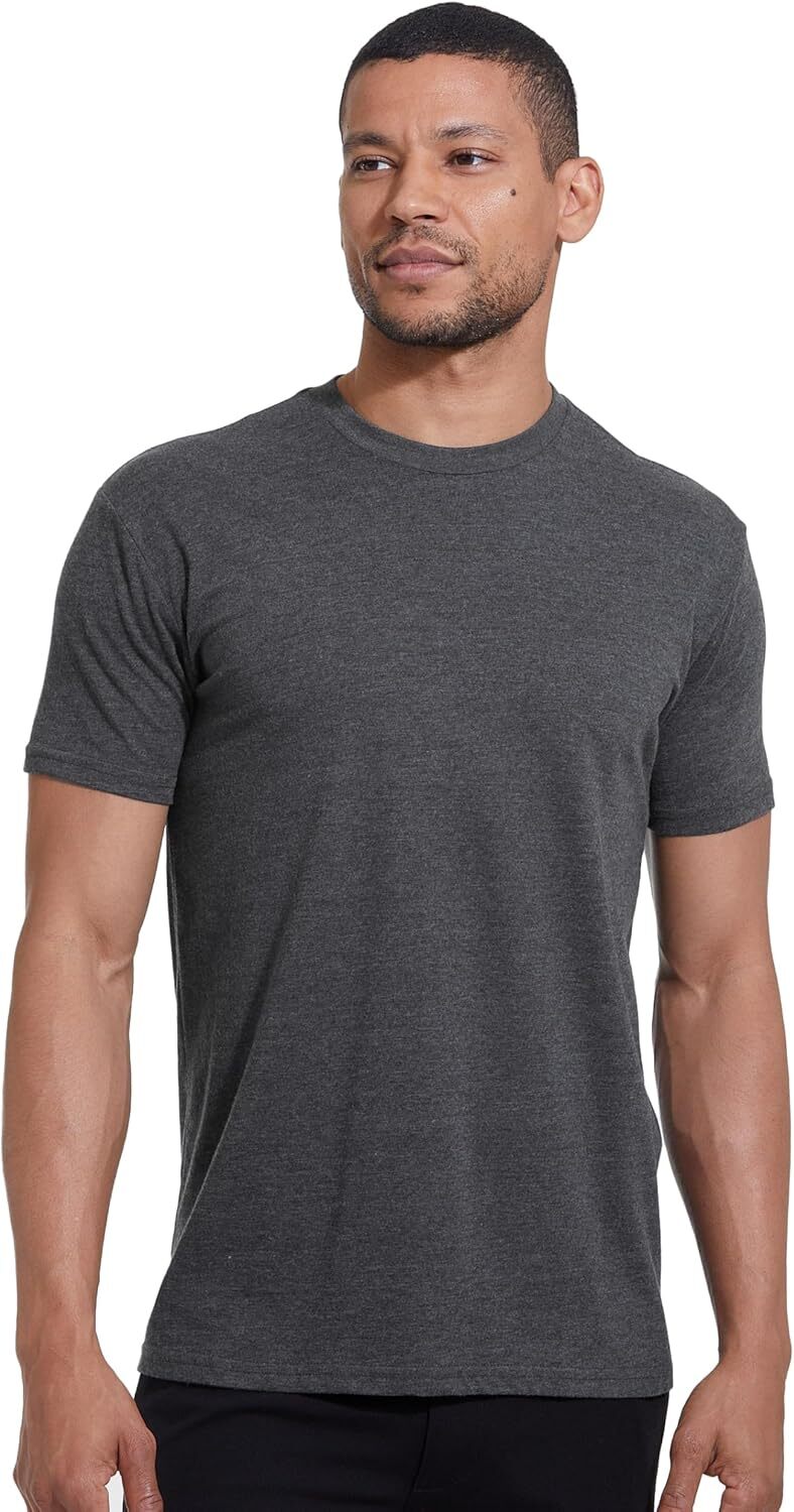 3 Pack Men‘s T-Shirts - Short Sleeve Crew Neck Plain Novelty T Shirt for Men