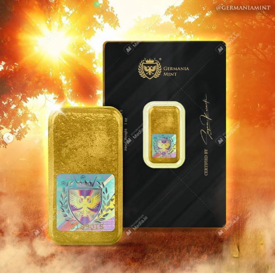 Germania Mint Gold Cast Bar 1oz