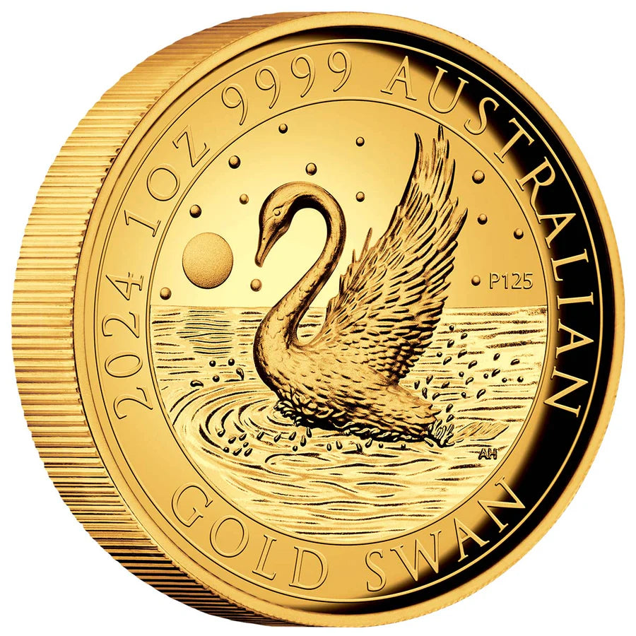 Australian Swan 2024 $100 1oz Gold Proof High Relief Coin