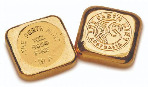 The Perth Mint 1oz Gold Cast Bar