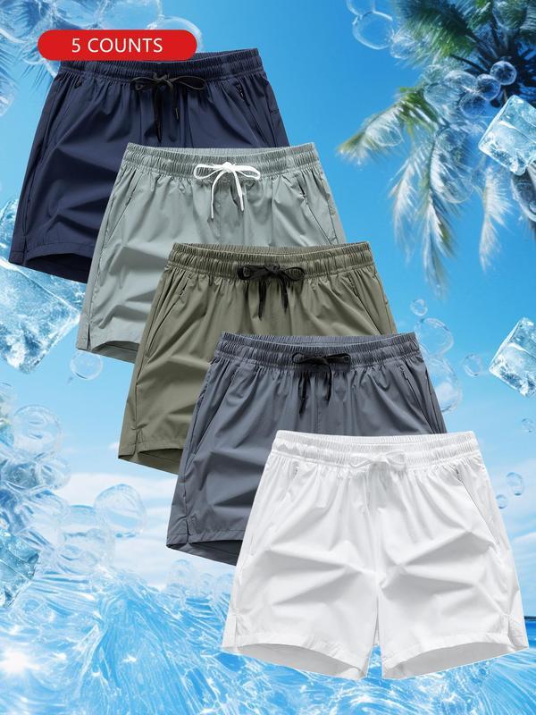 5 Pack Men & Women Drawstring Waist Shorts