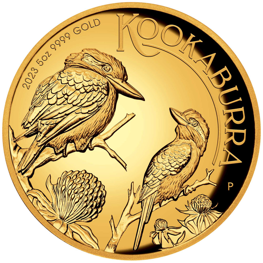 Australian Kookaburra 2023 5oz Gold Proof High Relief Coin