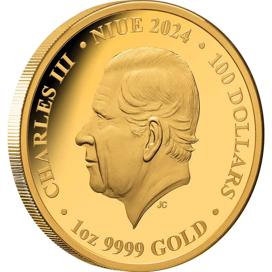2024 Colours of Australia $100 Red Centre 1oz Gold Proof Coin