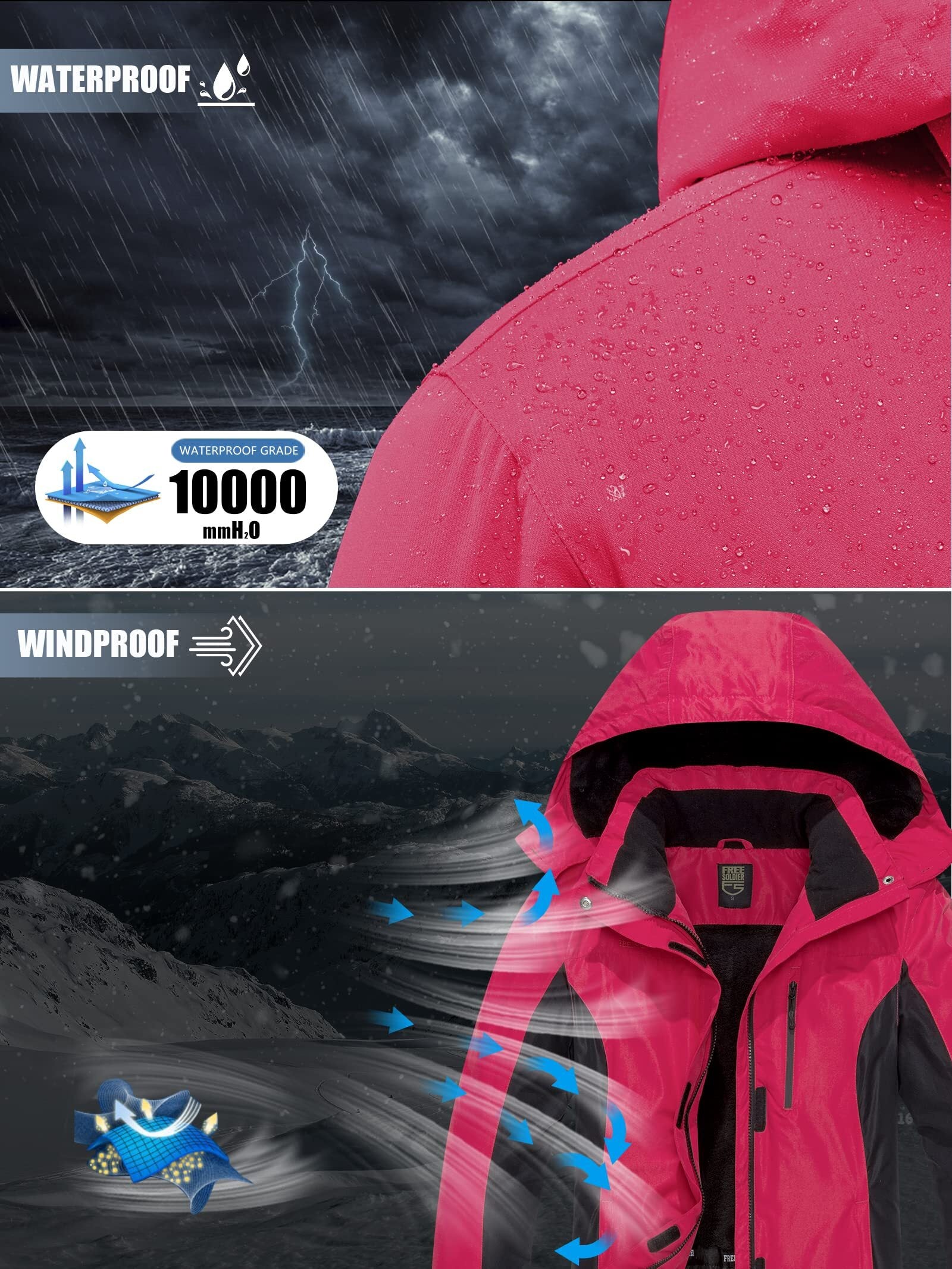 ETHEREAL Women's Waterproof Ski Snow Jacket
