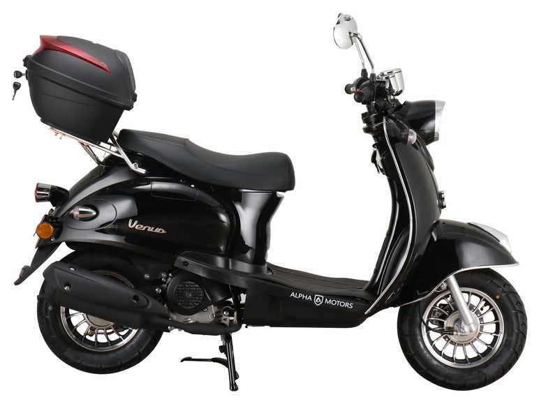 Alpha Motors Mofaroller Venus 50 ccm EURO 5 schwarz inkl. Topcase