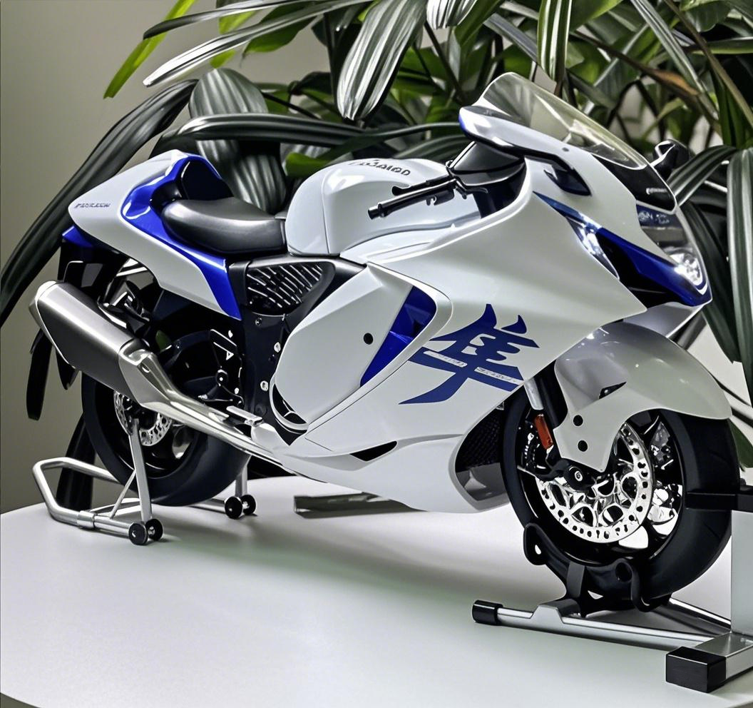 [Genuine]1:6 Suzuki Hayabusa alloy Model With Engine Startup, Throttle Control, And Exhaust Spray Simulation, Die-Cast Bike, Ideal Gift For Men
