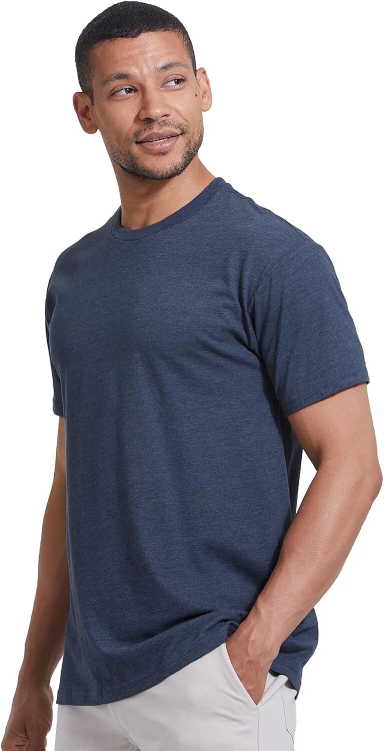 3 Pack Men‘s T-Shirts - Short Sleeve Crew Neck Plain Novelty T Shirt for Men