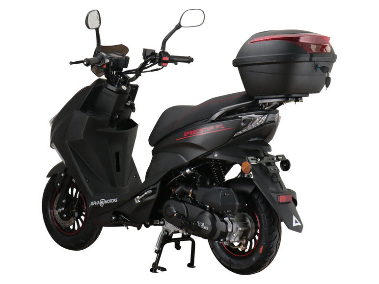 Alpha Motors Mofaroller Speedstar FI 50 ccm EURO 5 mattschwarz inkl. Topcase