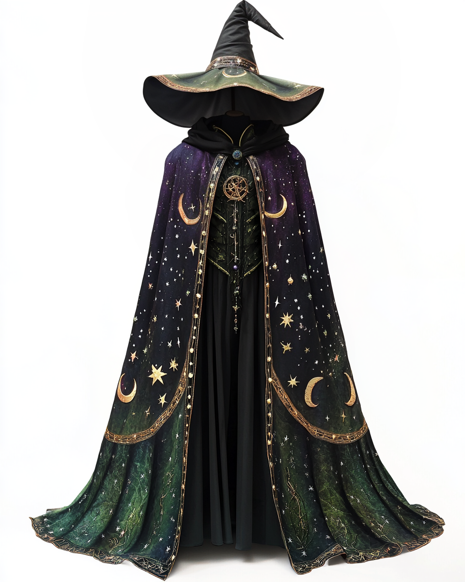 The moon and The stars long wizard cape 8e97