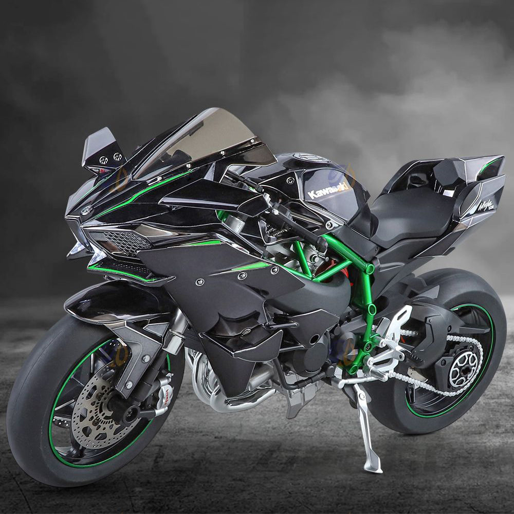 H2R Motorcycle Model With Engine Startup, Throttle Control, And Exhaust Spray Simulation, Die-Cast Bike, Ideal Gift For Men