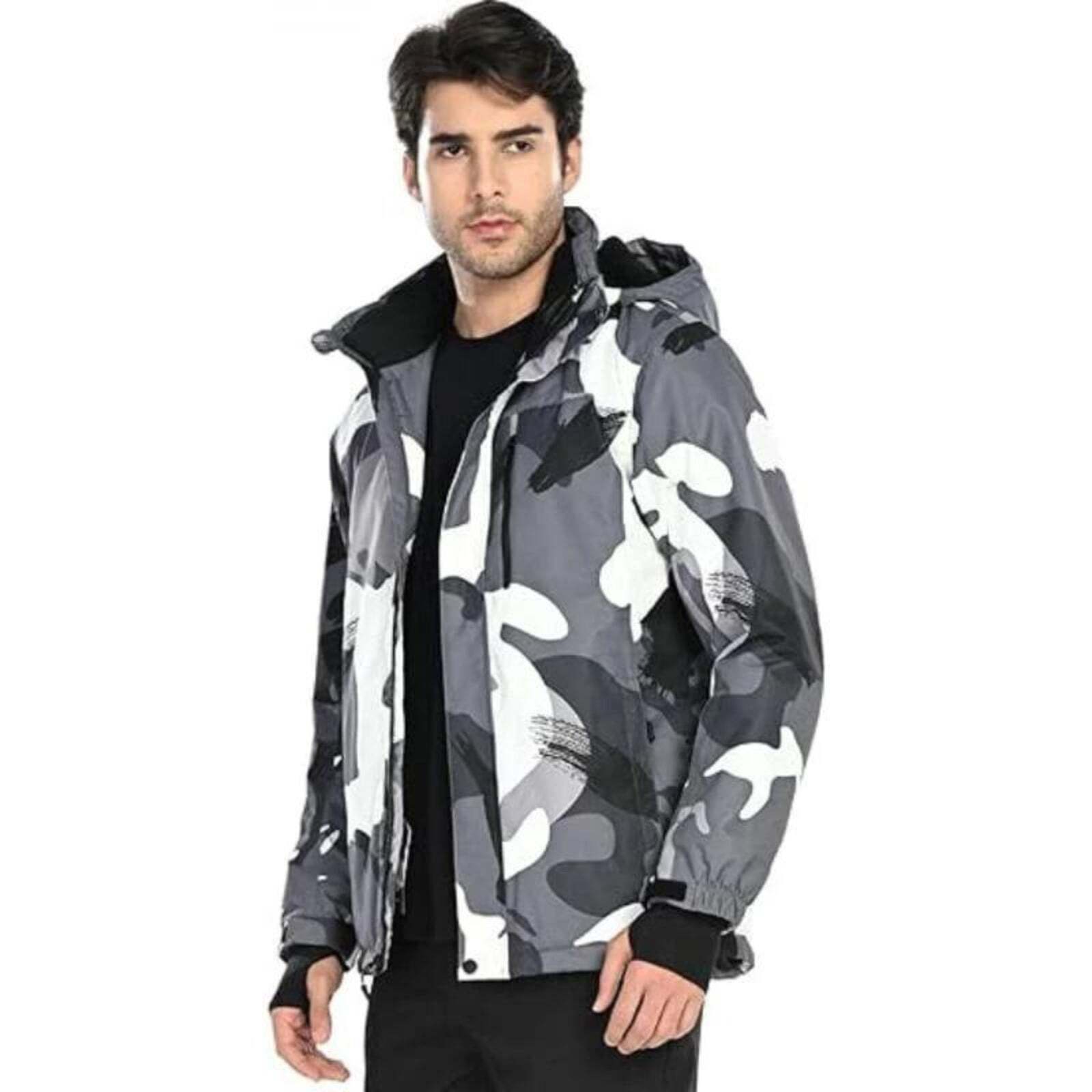 WHALE Men's Waterproof Warm Fleece Lined Ski Jacket