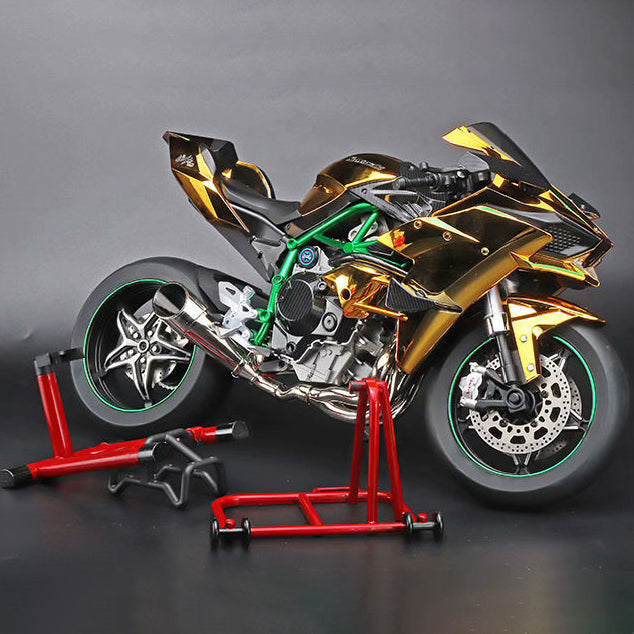 1:6 H2R Motorcycle Model with Engine Start, Throttle Control and Exhaust Injection Simulation, Diecast Motorcycle, Ideal Gift for Men