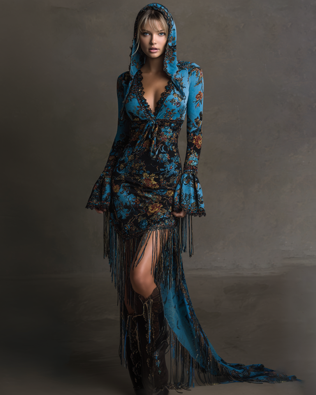 Women's Velvet Slim-Fit Long Dress  f0a1