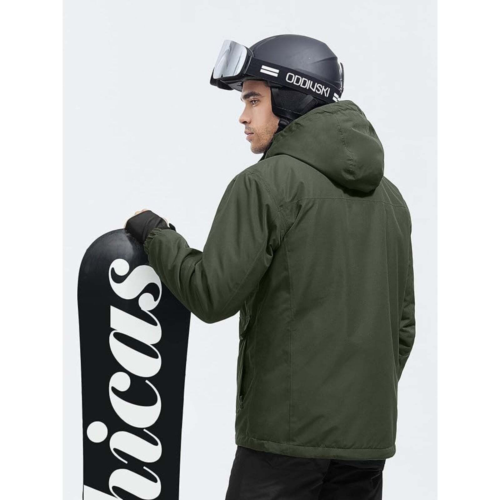 WHALE Men's Waterproof Warm Fleece Lined Ski Jacket