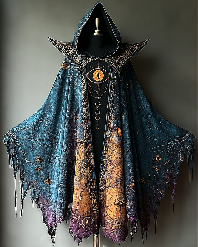 Fashion Patchwork Contrast Color Cape 2fa6