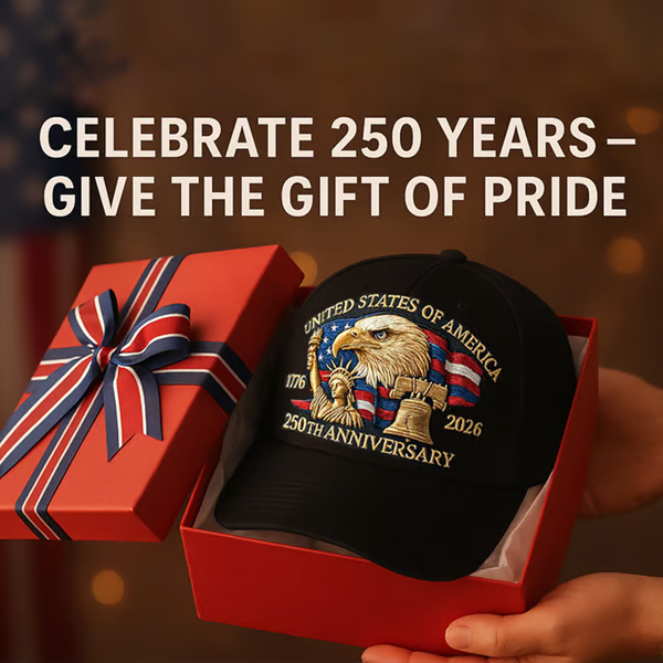 🔥Eagle & Liberty – United States 250th Anniversary Embroidered Hat✨(Breathable & Lightweight Comfort & Unisex Fit)